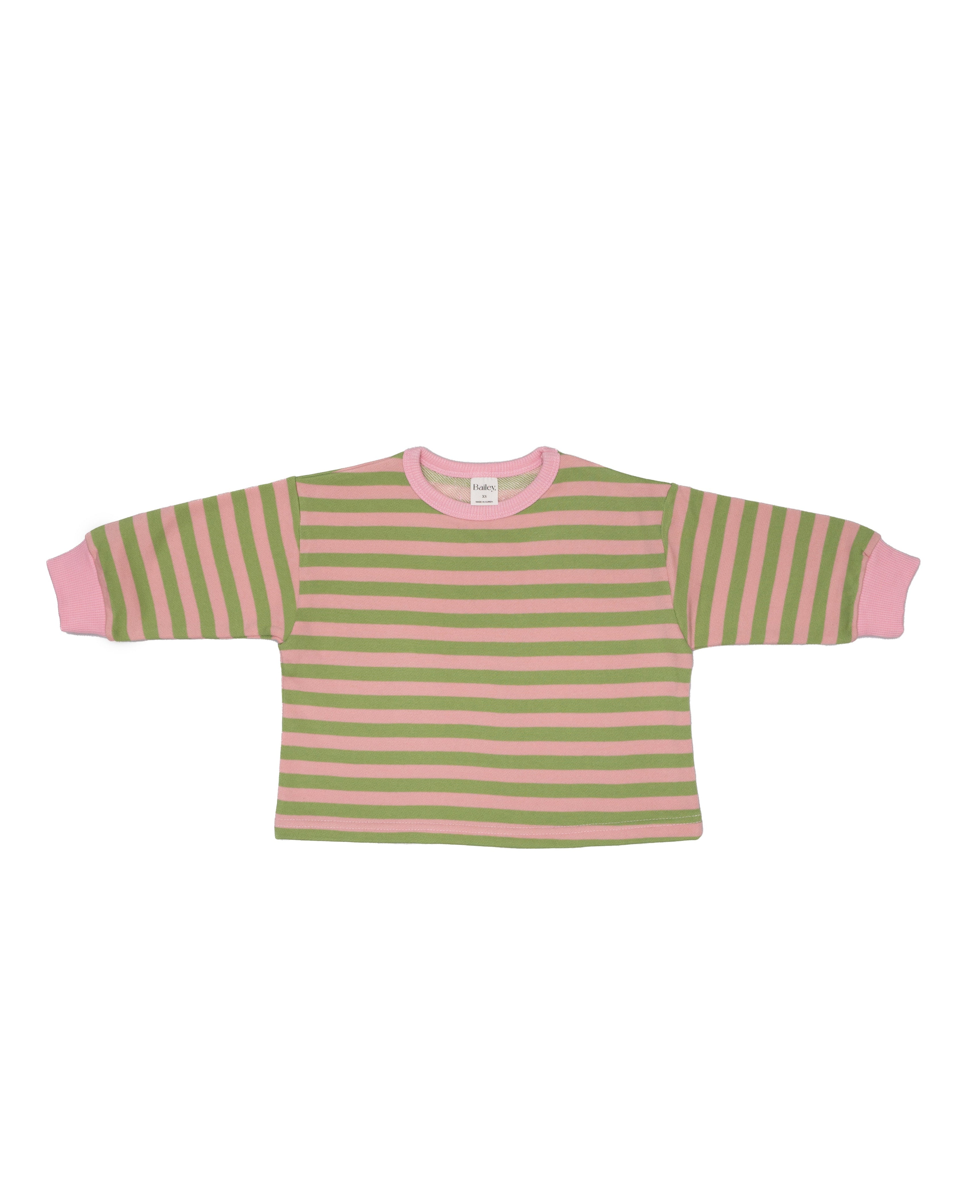 Pastel Striped Tee in Pink