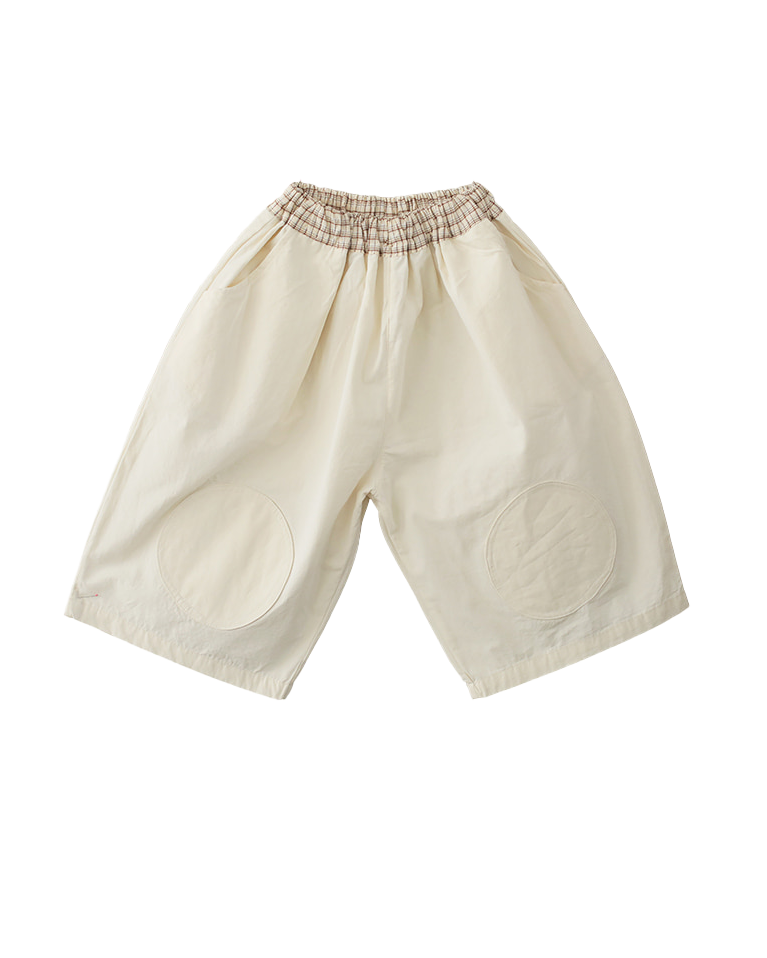 Patch Pants in Cream