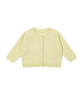 Knit Baby Cardigan in Lemon Green