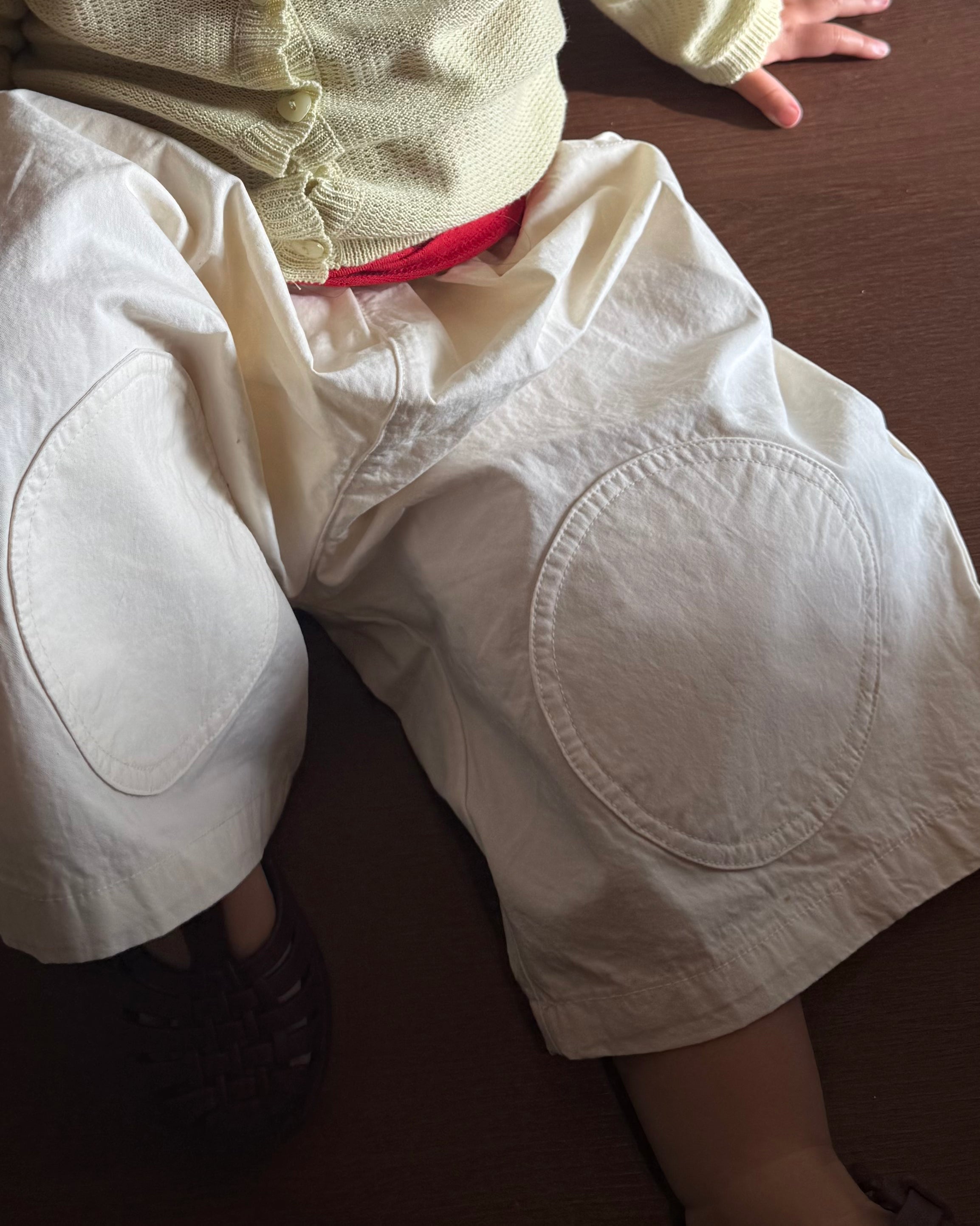 Patch Pants in Cream