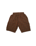 Check Shorts in Red Brown