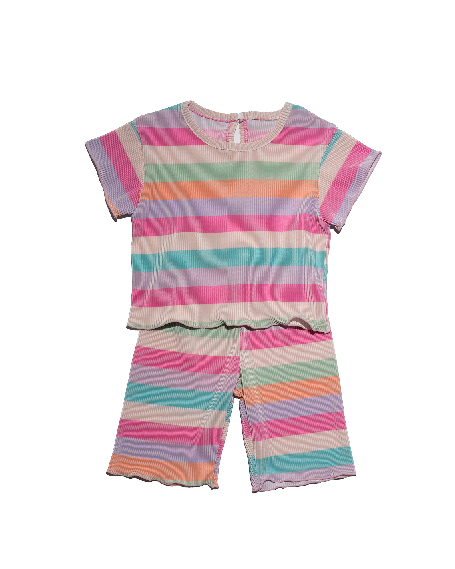 Pleated Rainbow Stripe Set