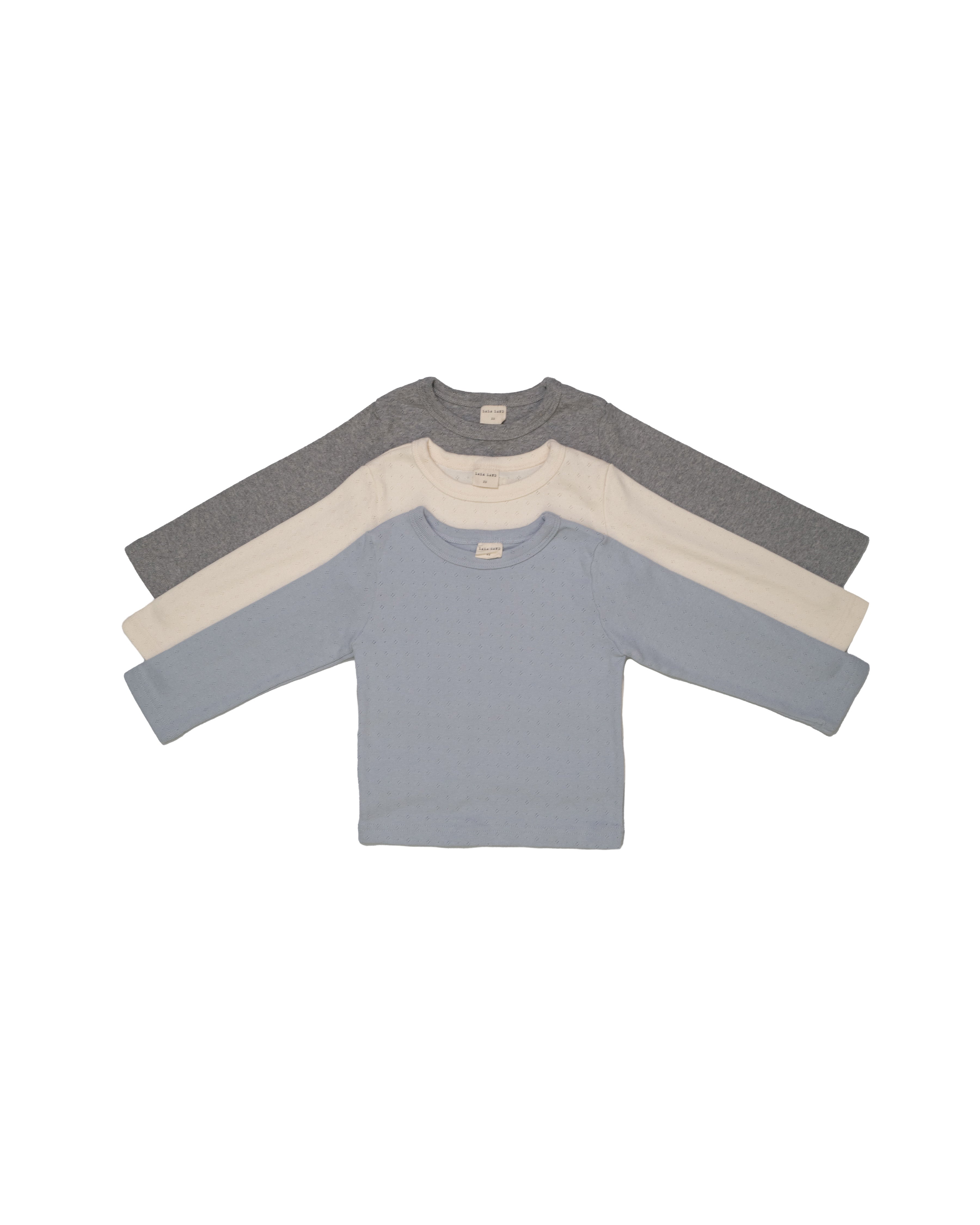 Eyelet Long Sleeve in Ivory