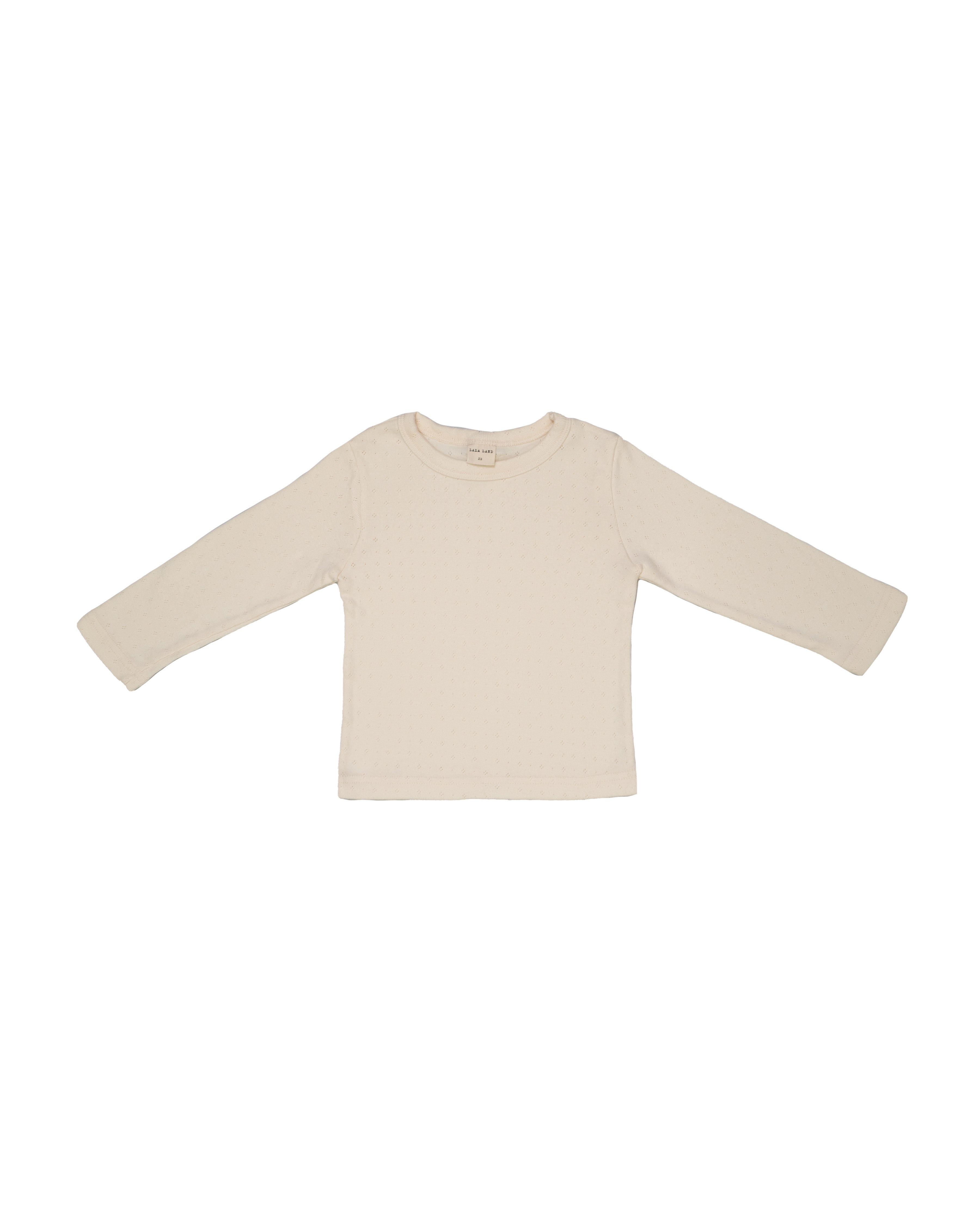 Eyelet Long Sleeve in Ivory
