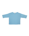Oversized Cotton Tee in Sky Blue