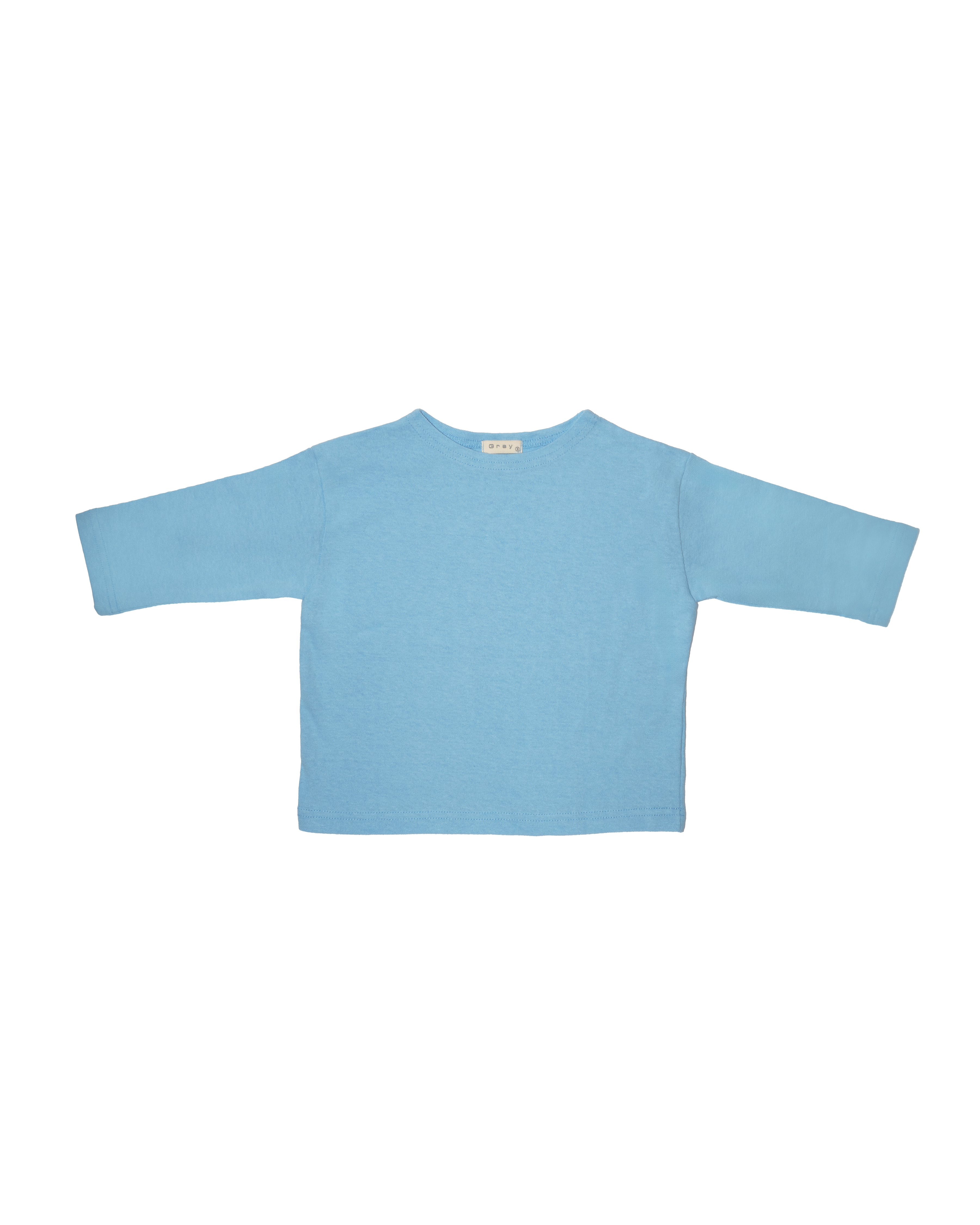 Oversized Cotton Tee in Sky Blue