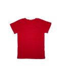 Eyelet Short Sleeve Tee in Red