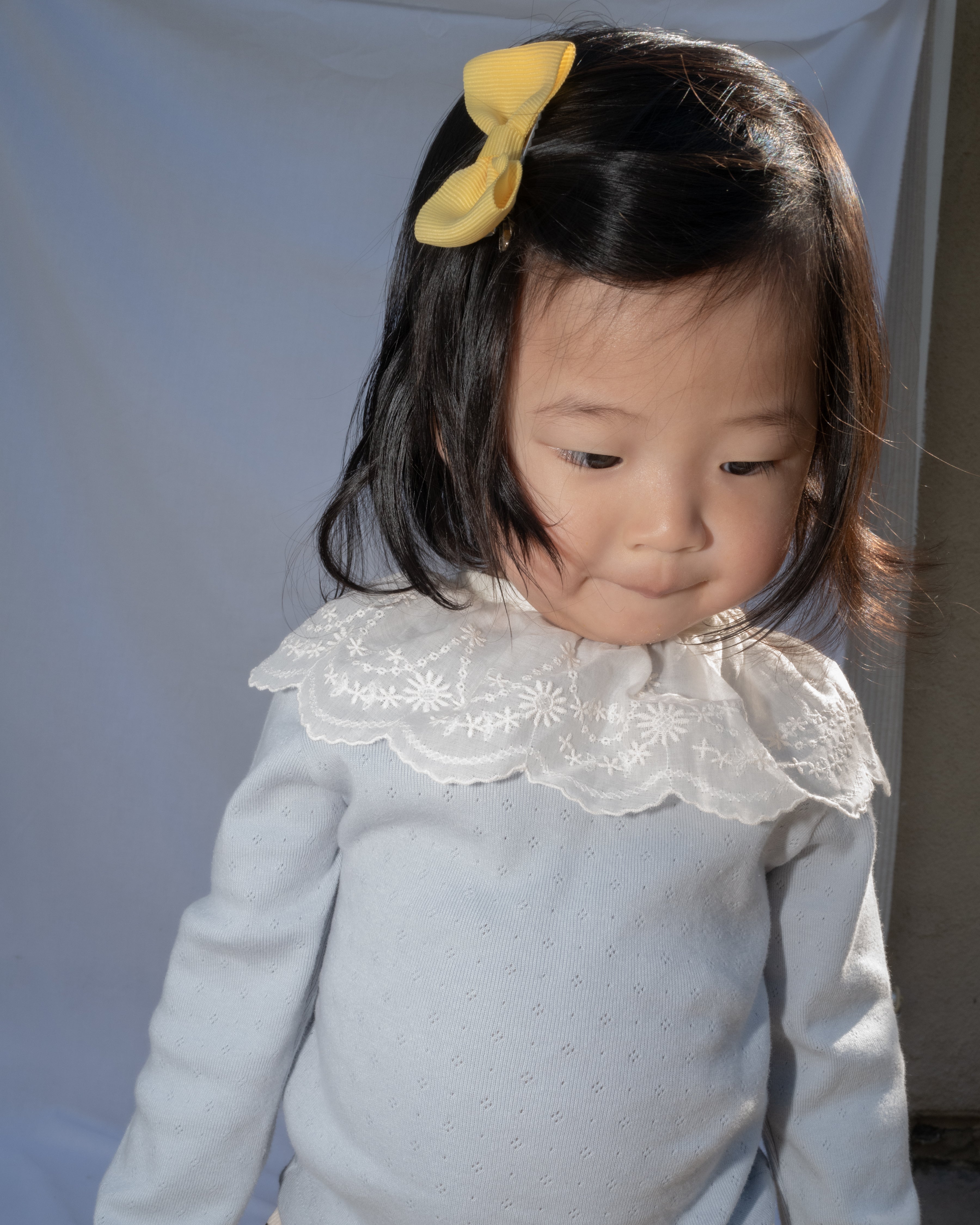 Eyelet Long Sleeve in Sky
