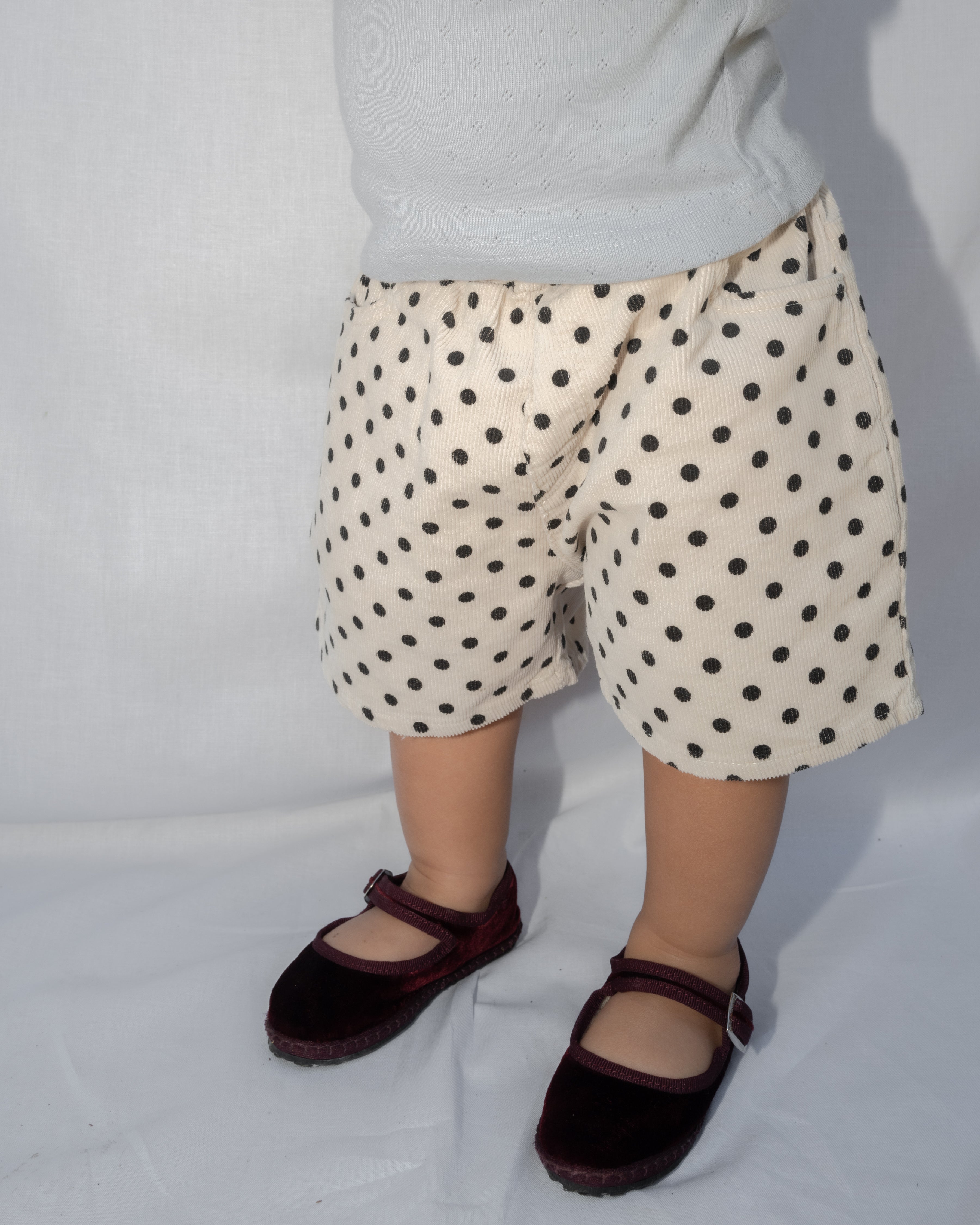 Dot Shorts in Cream