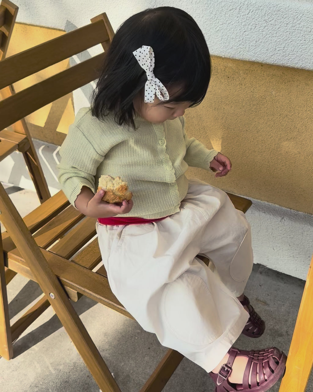 Patch Pants in Cream